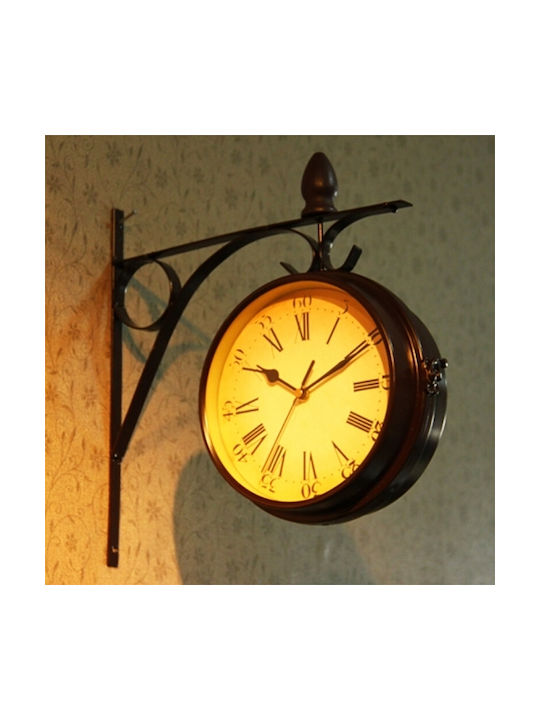 Silent Ceas de Perete Metalic Cupru 33x29cm
