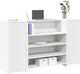 vidaXL Professional Office Reception Desk P180xW50xH103.5cm with Cabinet
