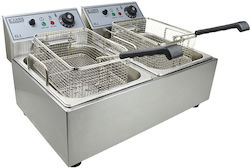 Karni Elektrische Fritteuse Doppel 5.6kW Kapazität 2x6lt 54.5x41.5x28.5cm