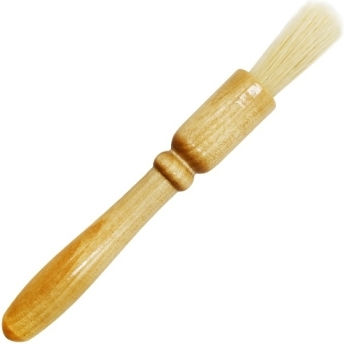Barbecue Brush Wooden Handle Cleaning Brush Boar Bristles White