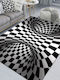 3D Geometric Stereo Trap Vision Carpet Living Room Bedroom Dimensions 40x60cm Rectangular Visual C