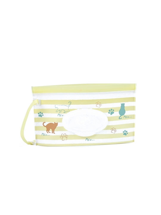 Baby Eva Feuchttücher Tasche Tragbar Flip Abnehmbar Sanitäre Feuchttücher Tasche Katzenpfote