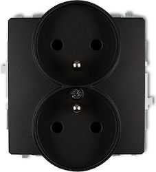 Neck Double Socket Deco Soft Z U Frame Black Matt 12dgprso-2z Neck Double Socket Deco Soft Z U Frame Black Matt 12dgprso-2z