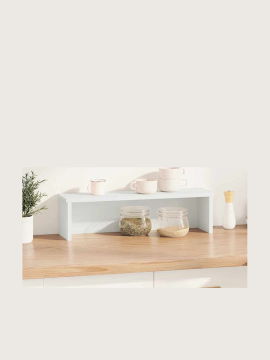 Vidaxl Ράφι Κουζίνας Στοιβαζόμενο Λευκό 60x15x16 Εκ Λευκό