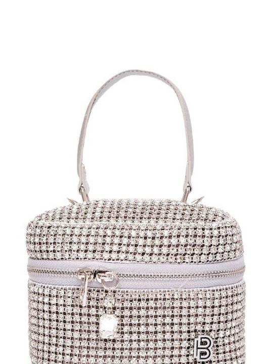 Silver Handbags with Rhinestones