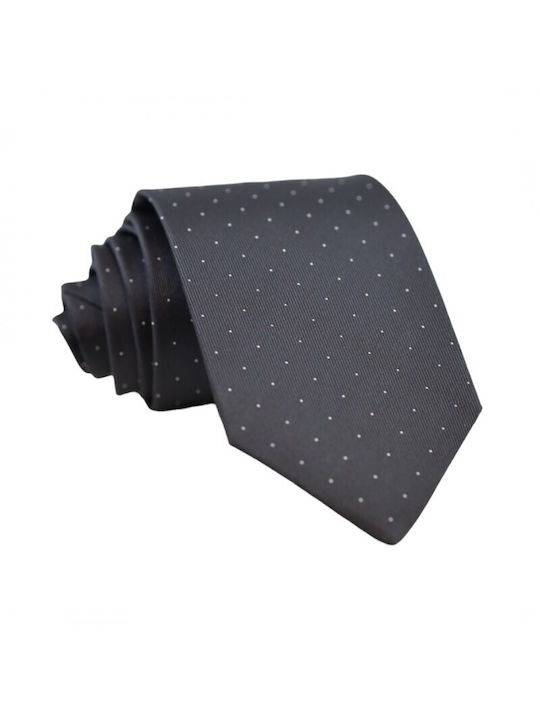 Silk Tie Black White Polka Dot 8cm