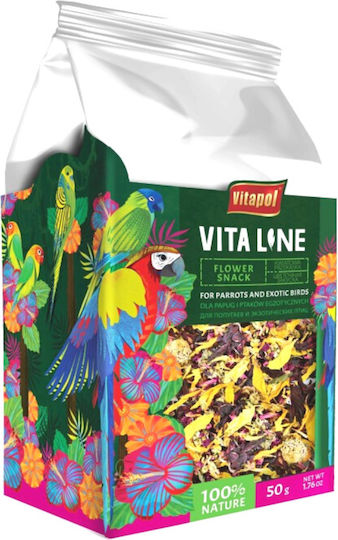 Vitapol Vitaline Gustare Florală pentru Toți Papagalii 50g