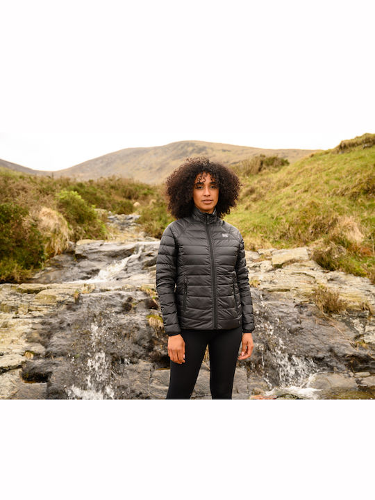 Damen Puffer Jacke Wendbar für Winter Black/Grey