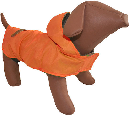 Woofmoda Кучешки палта Водоустойчиво Худи Оранжев Small / XSmall / XXXLarge с дължина на гръбчето 31 см.