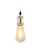 vidaXL Pendant Light Silver with Socket E27 4.9x9.4cm