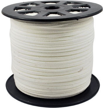 Κορδόνι Σουέτ Λευκό 3x1.5mm 10μέτρα