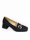 Suede Pointed Toe Black Low Heels