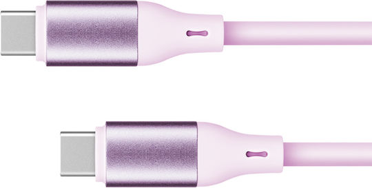 Cablu USB Type-C USB Type-C 100 W 1 M Roz Silicon Kruger&matz Basic