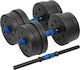 Set de Gantere cu Bară Greutate Totală 20kg