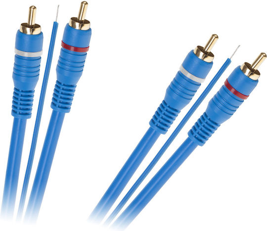 Kabel 2 X RCA 2 X RCA + Kern 5m