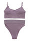 Tress Underwear Set with Sports Bra & Slip Soft Purple