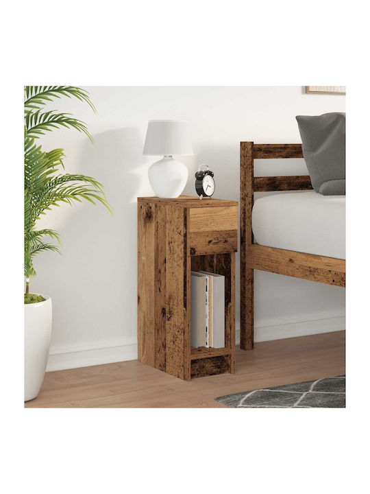 Wooden Bedside Table Old Wood 20x36x60cm