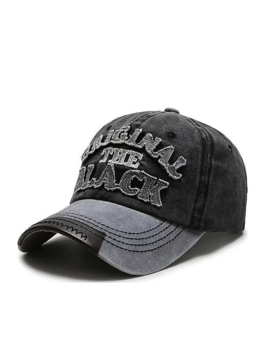 Luciano Faketti Vintage Style Washed Baseball Cap Men & Women "Black" Lightweight Polyester Sun Hat Stitched Brim Available Gray