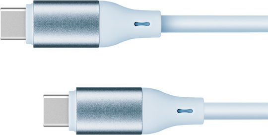USB 2.0 Cable USB-C male - USB-C 100W PD Μπλε 1m