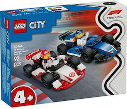 LEGO City F1 Williams Racing & Haas F1 Race Cars for 4+ Years 92 Pieces
