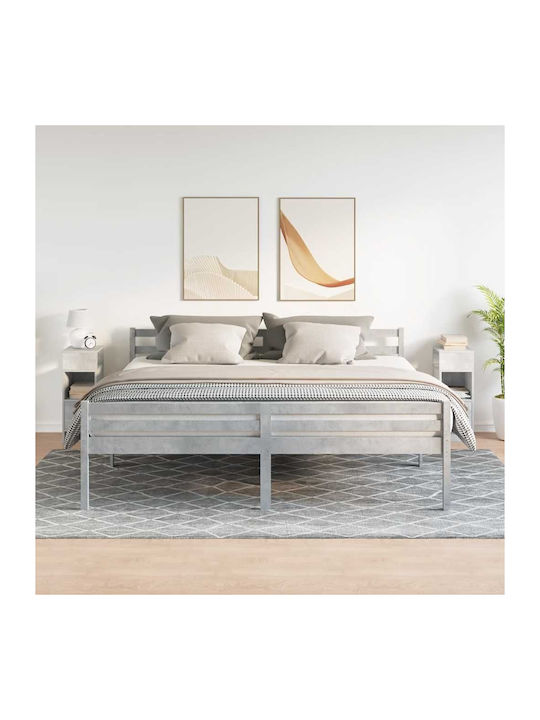 Bedside Tables 2 Pieces Drawer Concrete Gray 25...
