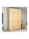 Triple Door Wardrobe Victoria with Loft Natural Beech 150x60x240cm
