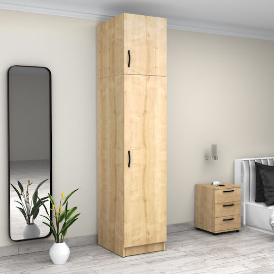 Ușă simplă Dulap de Haine Victoria cu Spațiu de Depozitare Natural Beech 50x60x240cm