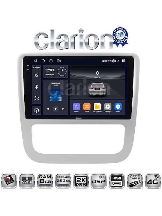 Clarion Ηχοσύστημα Αυτοκινήτου για Volkswagen Scirocco / Eos 2008 > 2013 (Bluetooth/USB/WiFi/GPS/Apple-Carplay/Android-Auto)