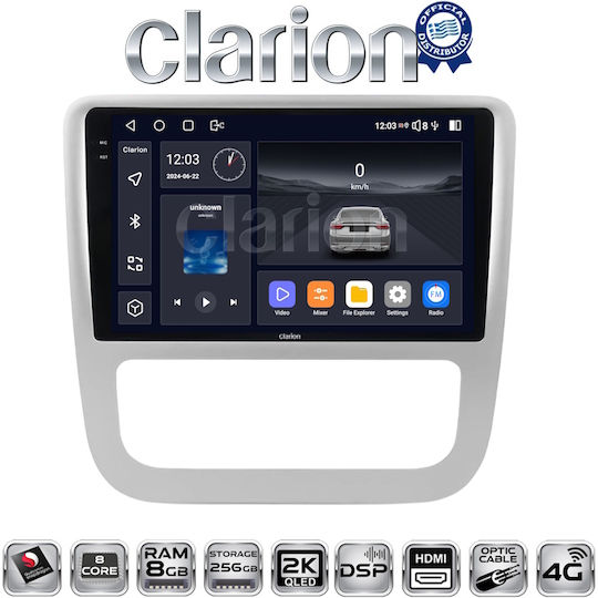 Clarion Auto-Audiosystem für Volkswagen Scirocco / Eos 2008 > 2013 (Bluetooth/USB/WiFi/GPS/Apple-Carplay/Android-Auto)