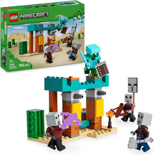 LEGO Minecraft The Illager Desert Patrol for Ages 7+ 105 Pieces