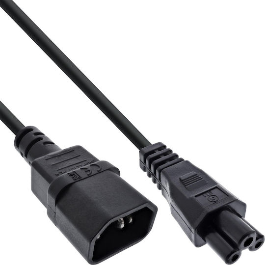 InLine IEC C14 / IEC C5 - IEC C14 / IEC C5 Cable 5m Μαύρο 16555
