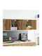 Wall Living Room Display Cabinet Made of Particle Board Brown 60x30x41cm