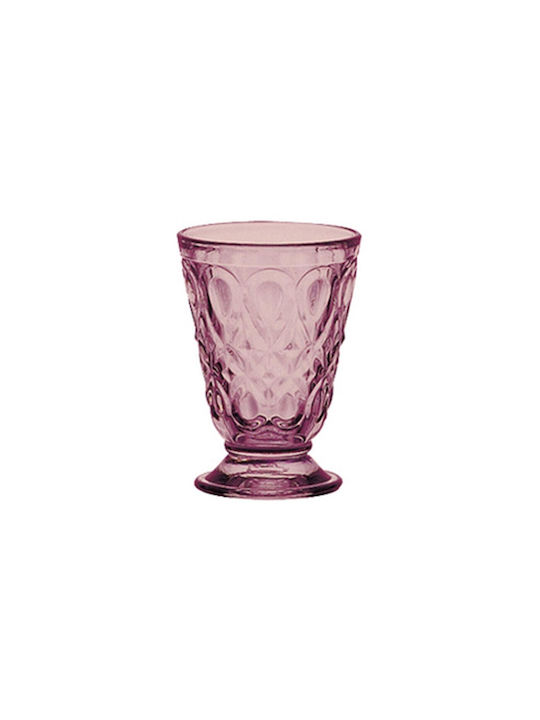 Dinox Set Gläser für Weißwein aus Glas in Rosa Farbe 6Stück