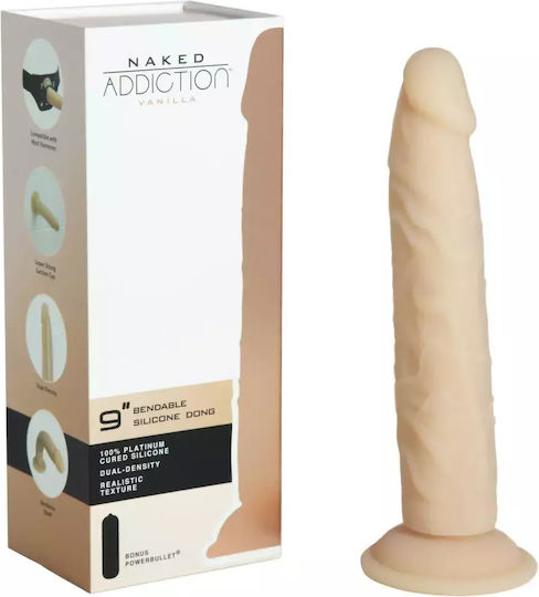 BMS Factory Dildo Dildo με Βεντούζα Flesh 22.8cm