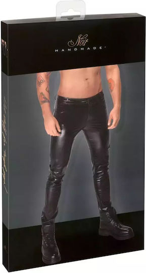 Black Simple Matte Men's Pants Snake Skin Black M