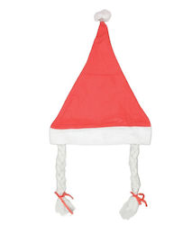 Santa Hat with Braids 33x27cm 55711