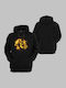 Hoodie with Pockets for Adults Black by Pegasus Rolling Stones Vintage Print