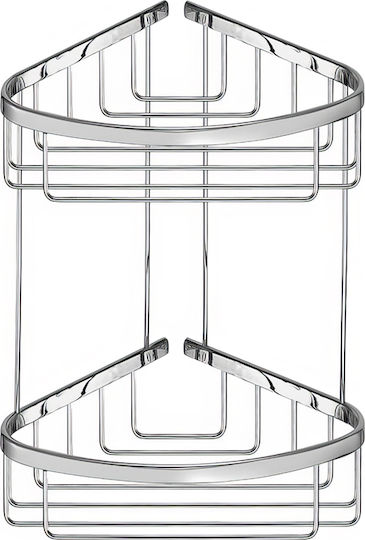Sanco Extra Comfort Raft Colțar Montat Pe Perete De Baie Metalic 27x21x29cm Argintiu