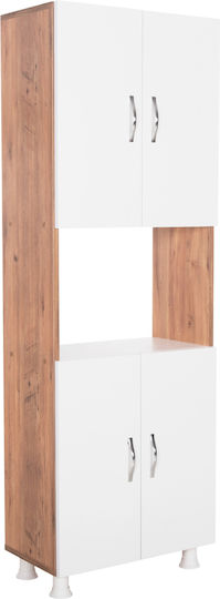 Επιδαπέδιο Ντουλάπι Φυσικό-λευκό 55.5x32x165εκ. Επιδαπέδιο Ντουλάπι Φυσικό-λευκό 55.5x32x165εκ.