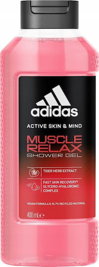 adidas Active Skin & Mind Muscle Relax Αφρόλουτρο σε Gel με Υαλουρονικό Οξύ Ενυδατικό 400ml