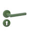Convex Lever Middle Door with Rosette 2095 Pair Πράσινο Ματ