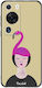 Pink Flamingo Back Cover Silicon Multicolor (Huawei P60 Pro)