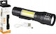 Libox Rechargeable Flashlight LED with Maximum Brightness 600lm Black