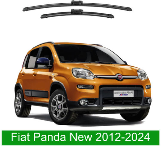 Front Wiper Blade Set Fiat Panda New 2012-2024 60cm 38cm Bosch Aerotwin 3398000159 24" & 15" 2 Pieces