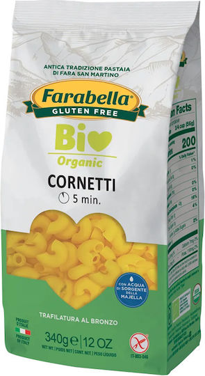 Farabella Βιολογικό Κοράλλι Elbows Macaroni Cornetti Καλαμπόκι Ρύζι Χωρίς Γλουτένη 340gr