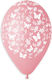 13'' Luftballons Schmetterlinge & Blätter Babyrosa 25 Stück