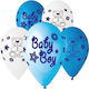 12" Balloon Baby Boy Teddy Bear 25pcs