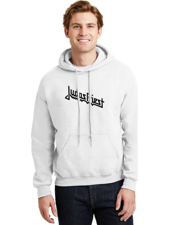 Hoodie Judas Priest Band Logo Art Rock Avenue White
