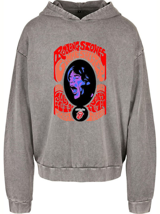 Oversized Premium Hoodie Rolling Stones Art1 Rock Avenue Asphalt