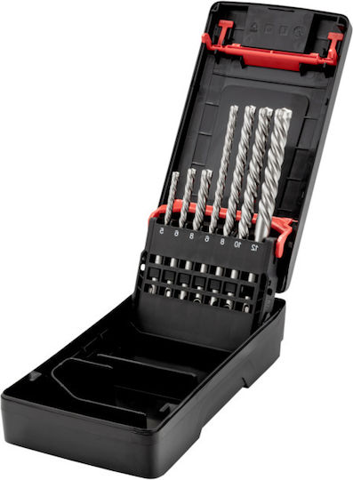 Wurth Zebra Σετ 7 Τετράκοπα Διαμαντοτρύπανα με SDS Plus Στέλεχος για Δομικά Υλικά